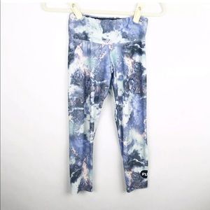 Flywheel Capri Athletic Leggings Tie Dye Pastel